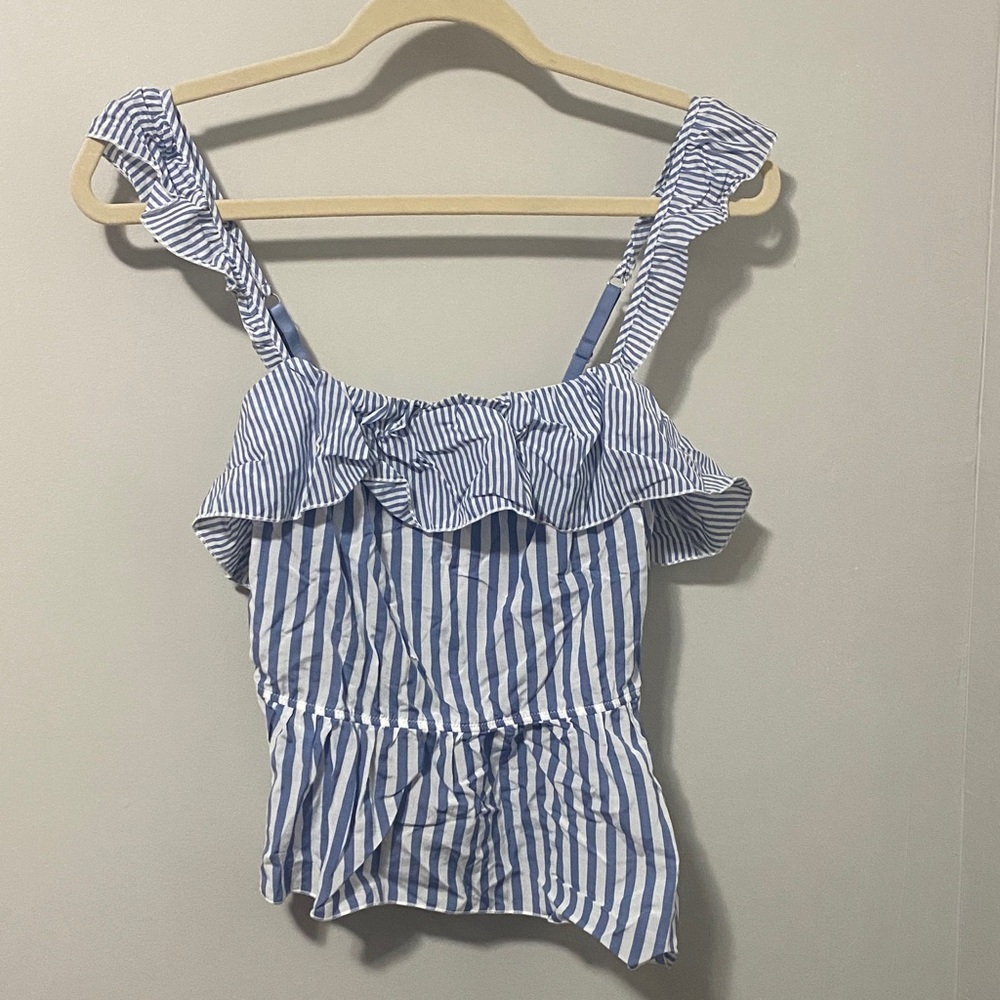 NWOT! Victoria’s Secret Blue and White Striped Top